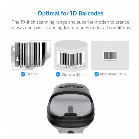 Lecteur code barre bluetooth sans fil type douchette