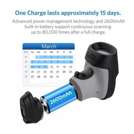 Lecteur code barre bluetooth sans fil type douchette