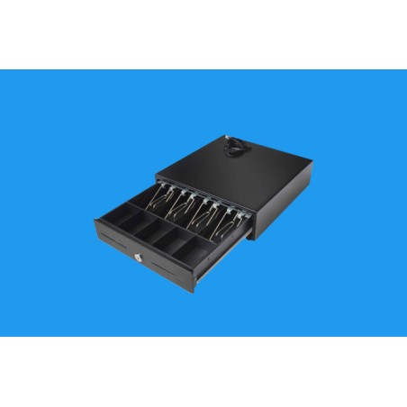 Tiroir caisse noir double fente chèque