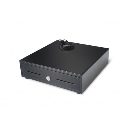 Tiroir caisse noir double fente chèque