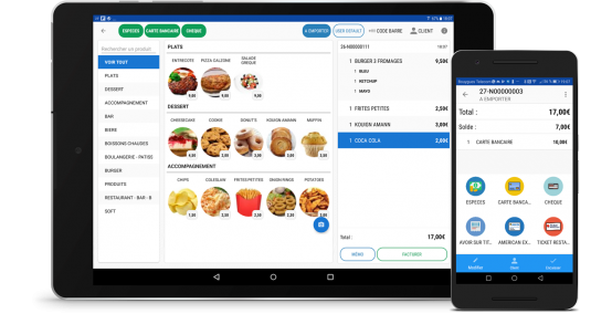 Application caisse enregistreuse pour TPE et pour Tablette